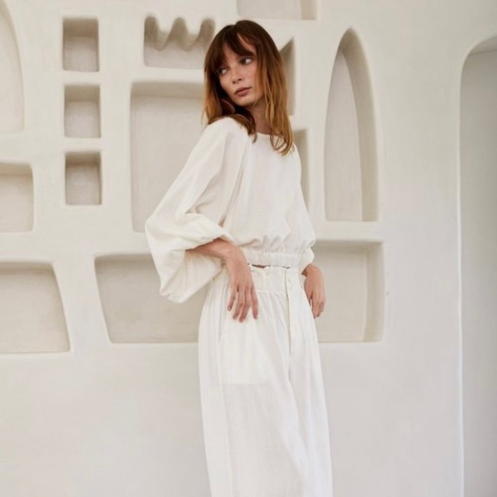 Bird & Kite Meridian Top in Chalk